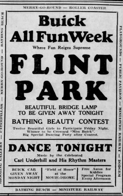 Flint Park (Flint Amusement Park) - Jun 27 1928 Article (newer photo)